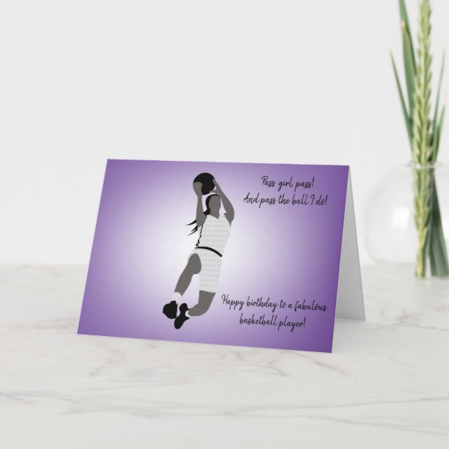 Fit Girl Basketball-Spieler Karte (Vorderseite)