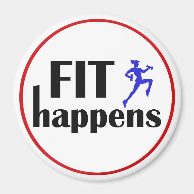 Fit Happens Workout Motivation Magnet (Vorne)