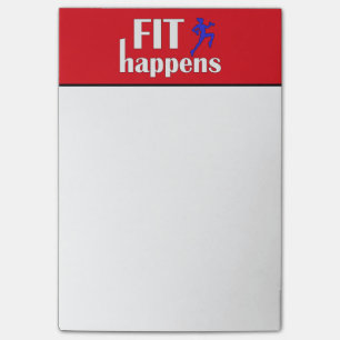 Fit Happens Workout Motivation Post-it Klebezettel