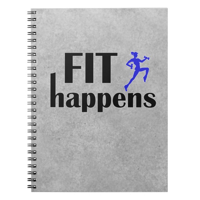 Fit Happens Workout Motivierend Notizblock (Vorderseite)