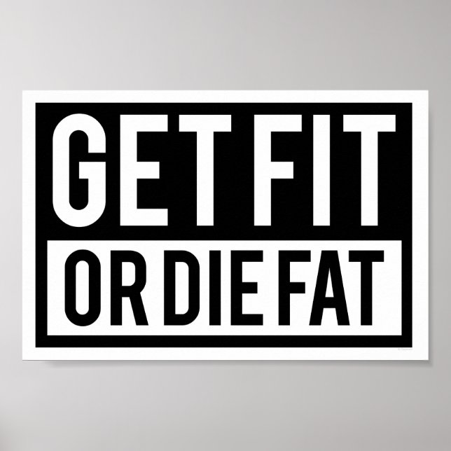Fit oder Die Poster (Vorne)