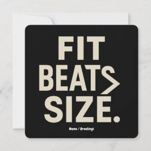 Fit schlägt Größe Motivationsfitness, Gym-Lifestyl Einladung