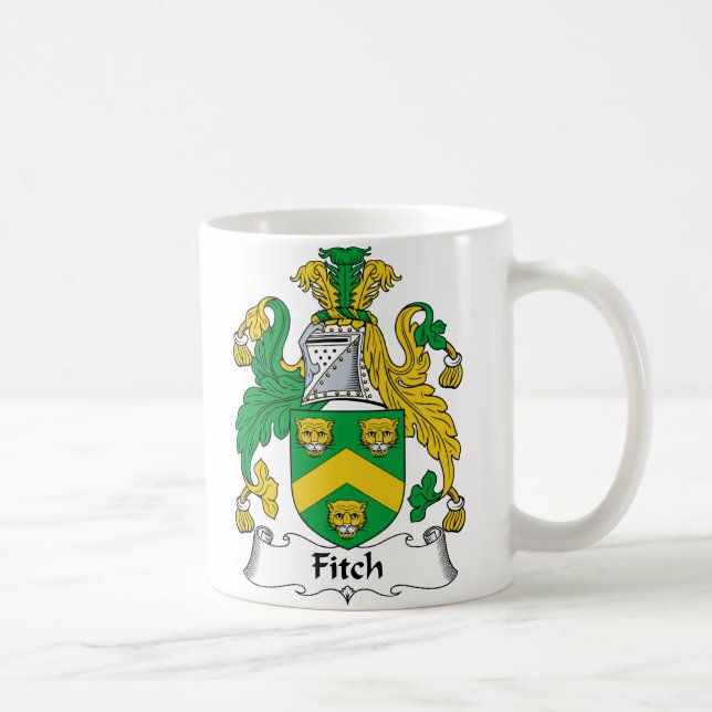 Fitch-Familienwappen Kaffeetasse (Rechts)