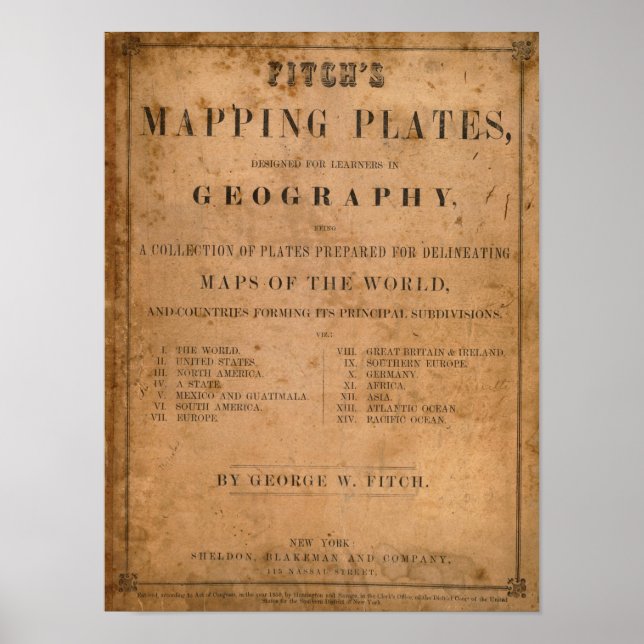Fitchs Mapping-Teller Poster (Vorne)