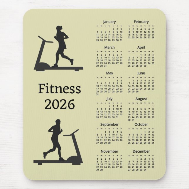 Fitness 2026 Calendar Mousepad (Vorne)