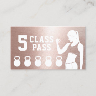 Fitness 5 Class Pass Rose Gold Lounge Treuekarte
