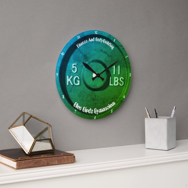 Fitness And Bodybuilding Gymnasium Clock 2 Große Wanduhr (Büro)
