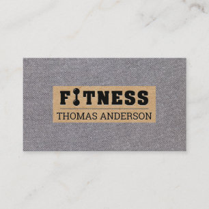 Fitness-Barbell-Logo-Typ Visitenkarte