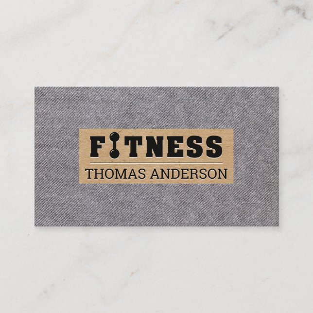 Fitness-Barbell-Logo-Typ Visitenkarte (Vorderseite)