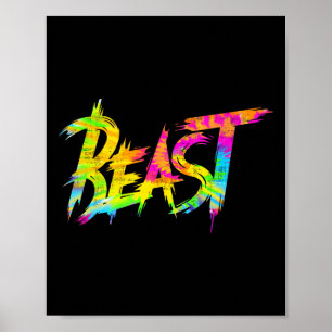 Fitness-Biest Bodybuilding-Training Humor Tie-Dye Poster