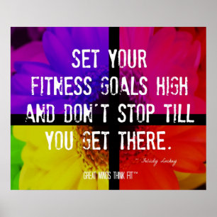 Fitness Blume Fitness Ziele Poster