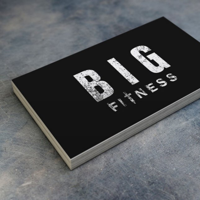 Fitness Bodybuilding Trainer Fett Grunge Text Visitenkarte (Von Creator hochgeladen)