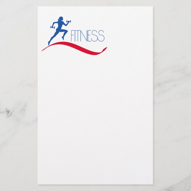 Fitness Briefpapier (Vorderseite)