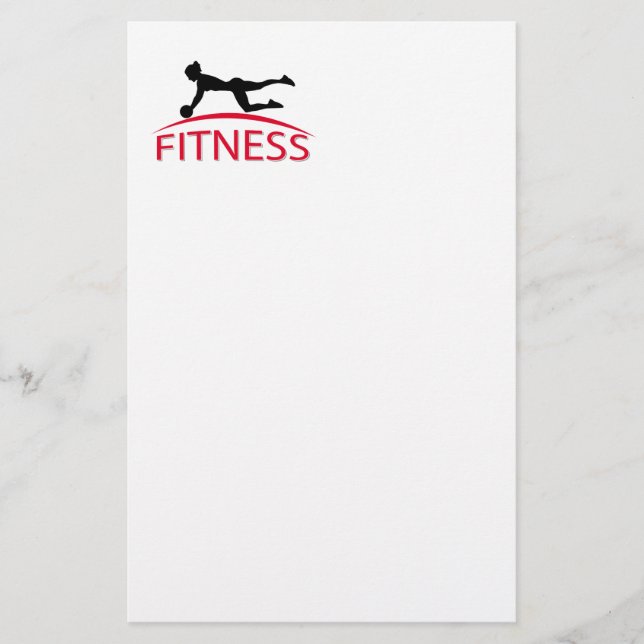 Fitness Briefpapier (Vorderseite)