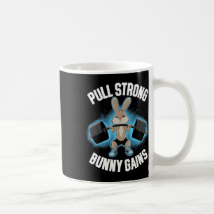 Fitness Bunny Bodybuilder Pull Strong Bunny Gains Kaffeetasse