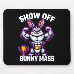 Fitness Bunny Bodybuilder Vom Sonnenblumen lassen Mousepad