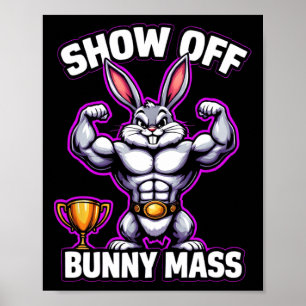 Fitness Bunny Bodybuilder Vom Sonnenblumen lassen Poster