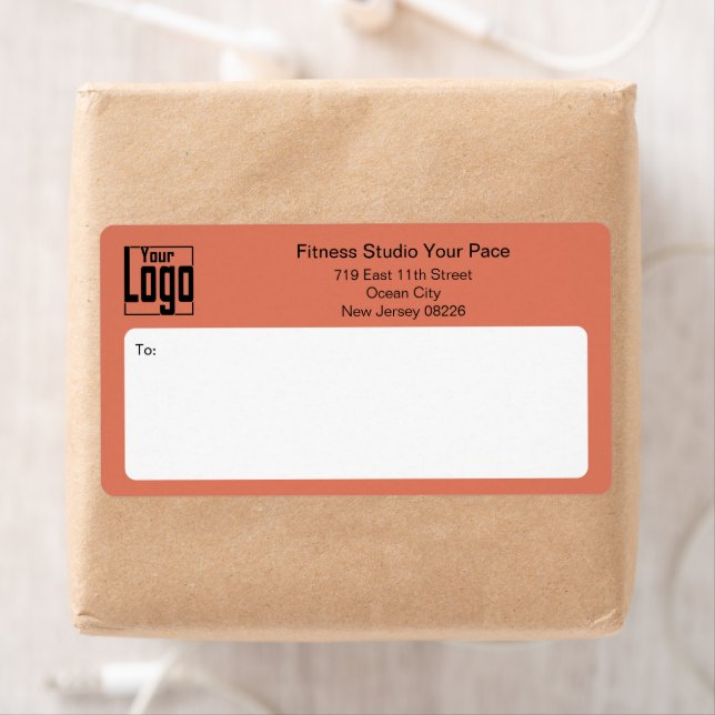 Fitness Business Logo Orange Black Shipping (Insitu)