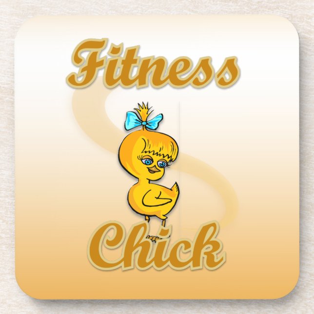 Fitness Chick Getränkeuntersetzer (Vorderseite)