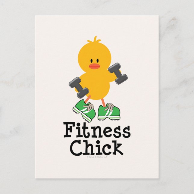 Fitness Chick Postcard Postkarte (Vorderseite)
