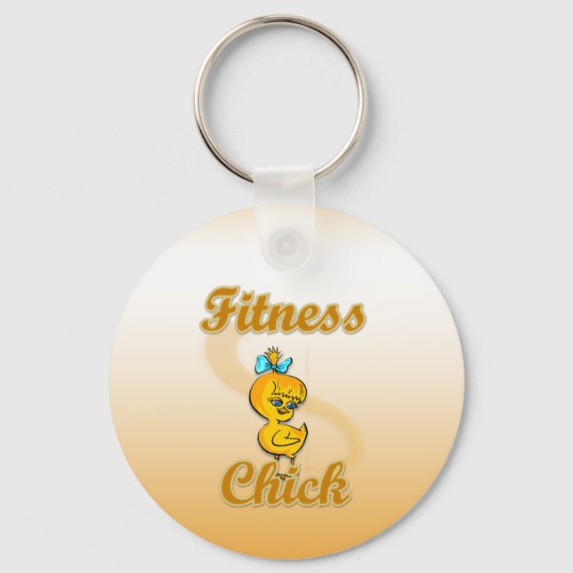 Fitness Chick Schlüsselanhänger (Vorderseite)