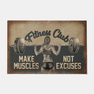 Fitness Club Doormat, Fitnessraum Fußmatte
