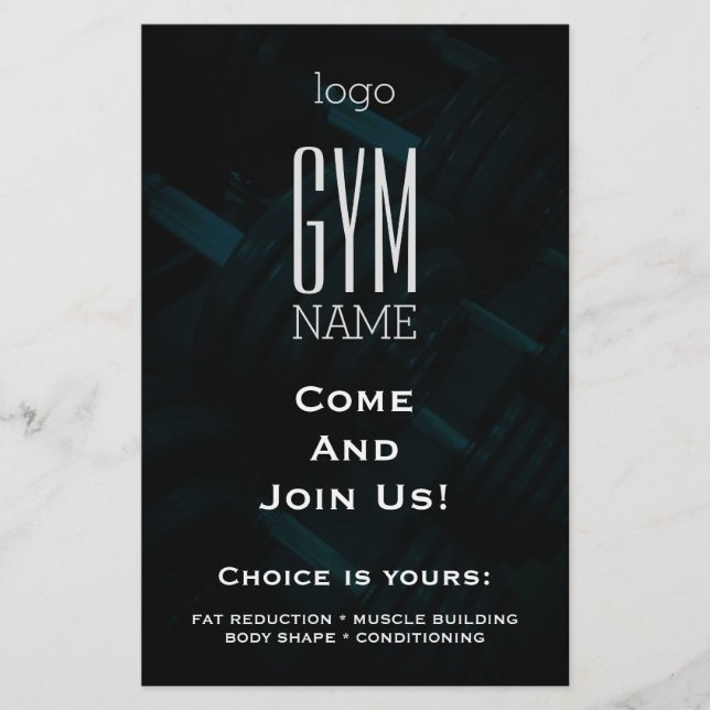 Fitness Club-Werbeaktion Flyer (Vorne)