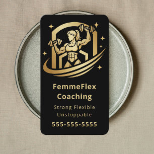 Fitness-Coach für Frauen Weibliche Personaltrainer Visitenkarte