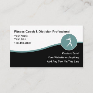 Fitness Coach und Diätassistent Thema Visitenkarte