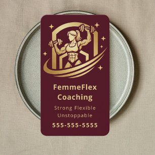 Fitness-Coaching Fitness Girl Personal Trainer Visitenkarte
