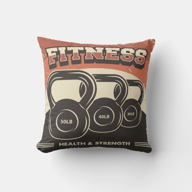 Fitness Cowbell Kissen (Vorderseite)
