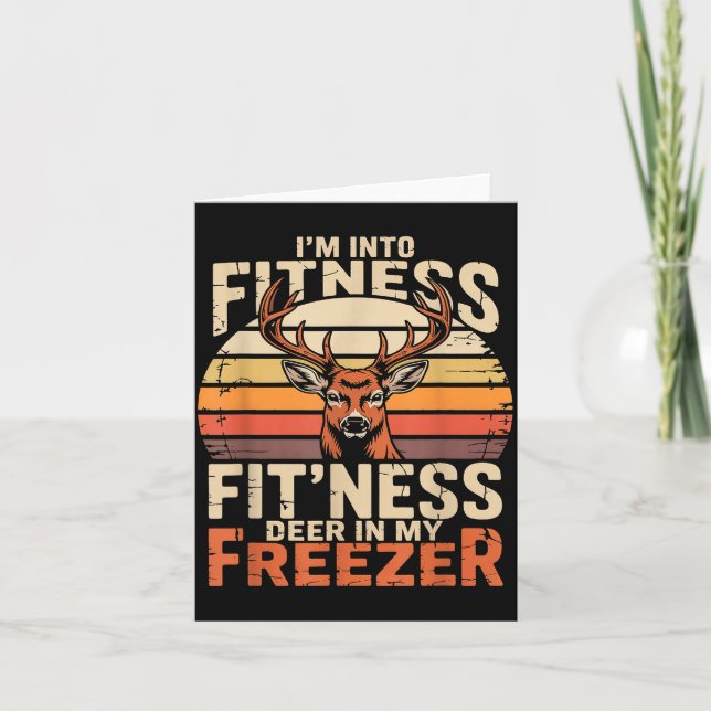 Fitness Deer In My Zer Deer Hunting  Karte (Vorderseite)
