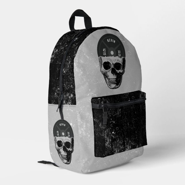 Fitness der Bodybuilding der Stützplatte Bedruckter Rucksack (Rückseitige Ecke links)