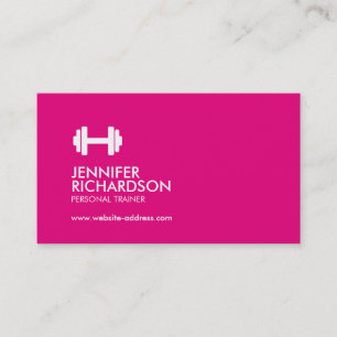Fitness des Dumbell-Logos Personal Trainer Pink/Gr Visitenkarte