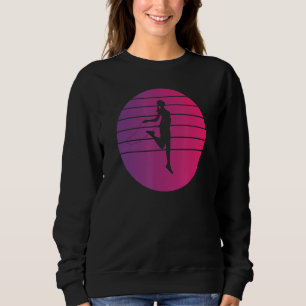 Fitness, die sich in der Sunset Jumping Rope Skipp Sweatshirt