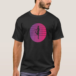 Fitness, die sich in der Sunset Jumping Rope Skipp T-Shirt