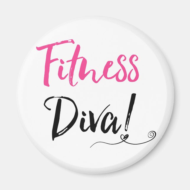 ‚Fitness Diva‘ Magnet (Vorne)
