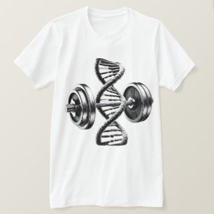 Fitness DNA Helix Hanteln T-Shirt
