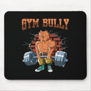 Fitness Dog Gym Bully Deadlift Workout Training Mousepad