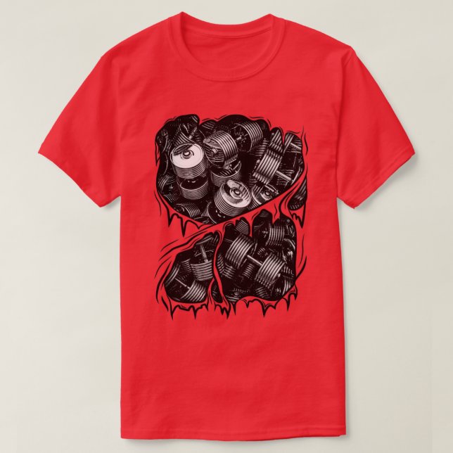 Fitness Dumbells Inside Athlete Gym Halloween Cos T-Shirt (Design vorne)