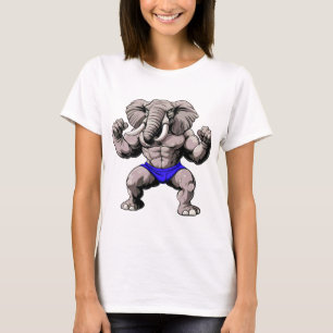 Fitness Elefanten - Bodybuilding Elefant T-Shirt