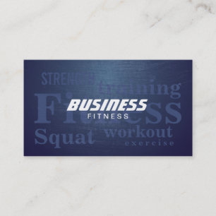 Fitness fasst cooles blaues Metallpersönlichen Visitenkarte