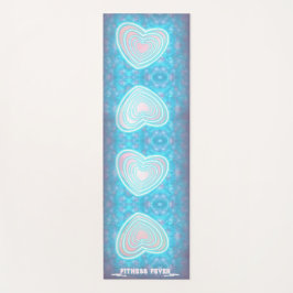 Fitness Fieber Winter Blaues Herz Yoga Mat Yogamatte