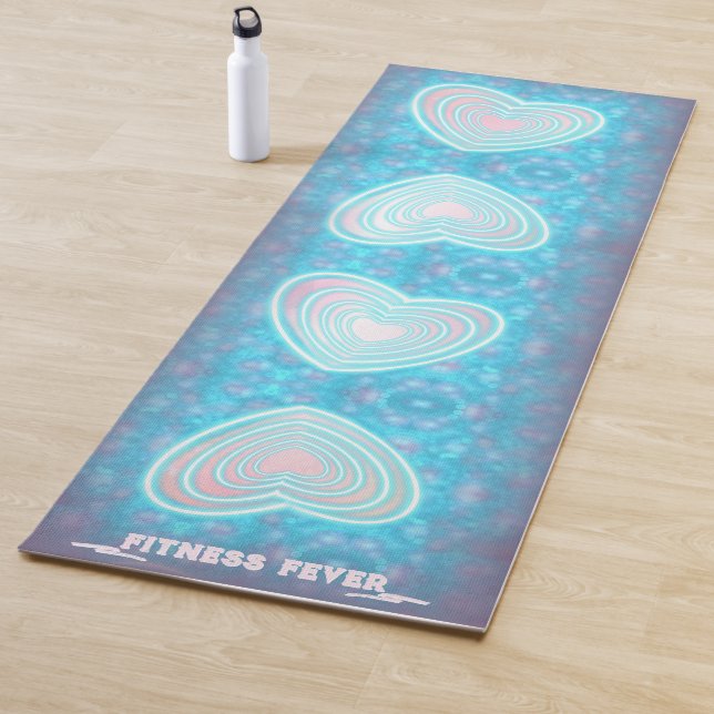 Fitness Fieber Winter Blaues Herz Yoga Mat Yogamatte (Beispiel)
