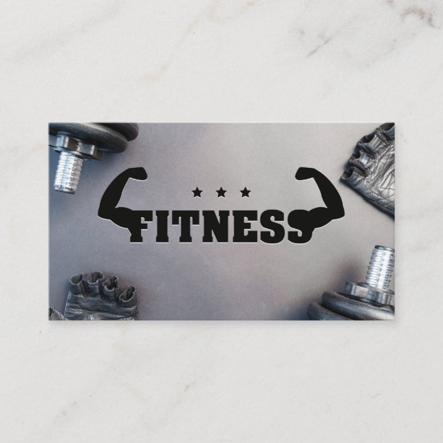 Fitness Flex-Symbol | Fitnessgeräte Terminkarte (Vorderseite)