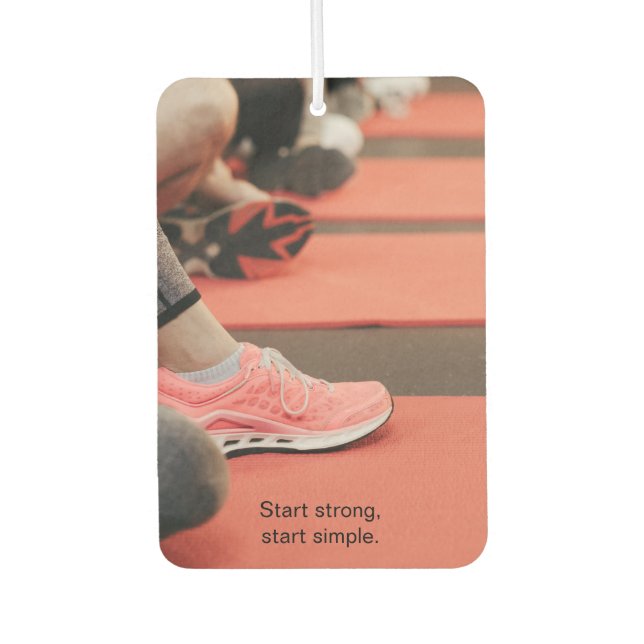 Fitness Foto - Startet stark, startet einfach Autolufterfrischer (Vorderseite)