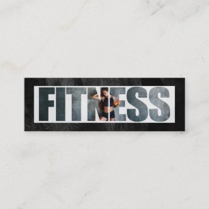 Fitness Frau im Fitnessstudio Mini Visitenkarte