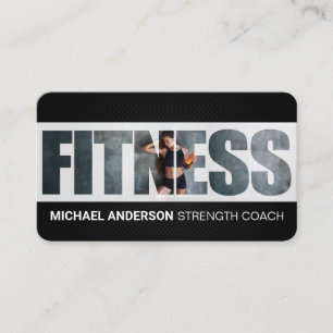 Fitness Frau im Fitnessstudio Visitenkarte