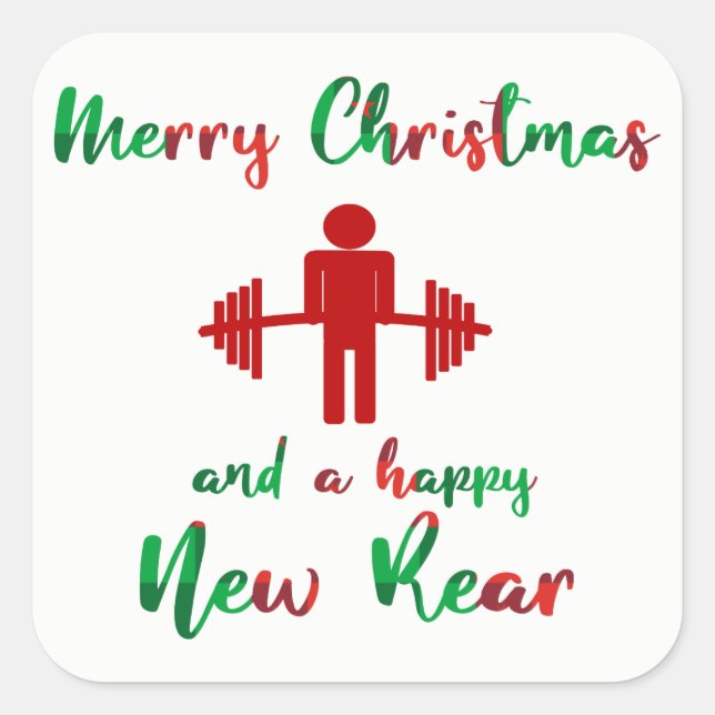 Fitness Funny Fitmas Sticker de l'entraîneur de No (Devant)