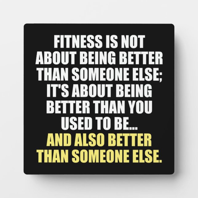 Fitness Funny Motivierend Fotoplatte (Vorderseite)